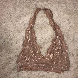 Nude halter bralette